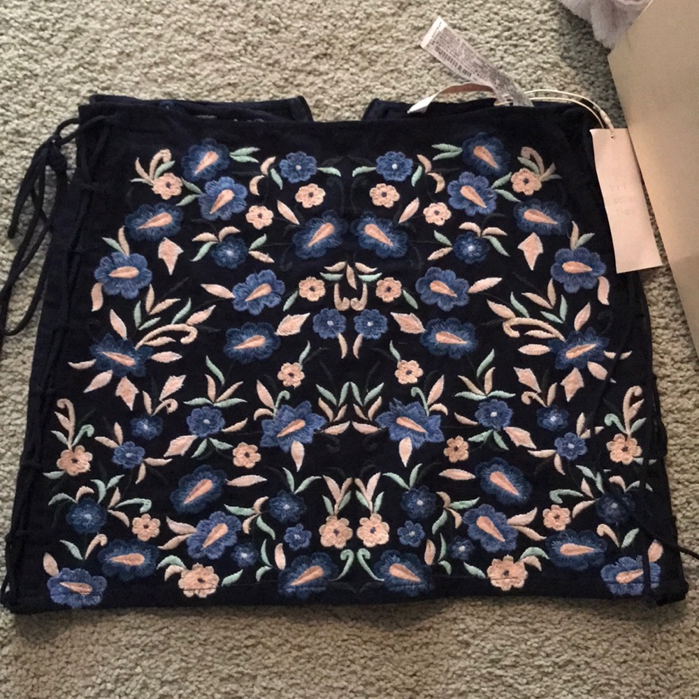 ZARA flower mini skirt